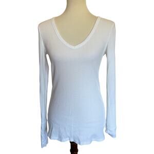 Michael Stars Waffle Knit Scoop Neck Long Sleeve Tee